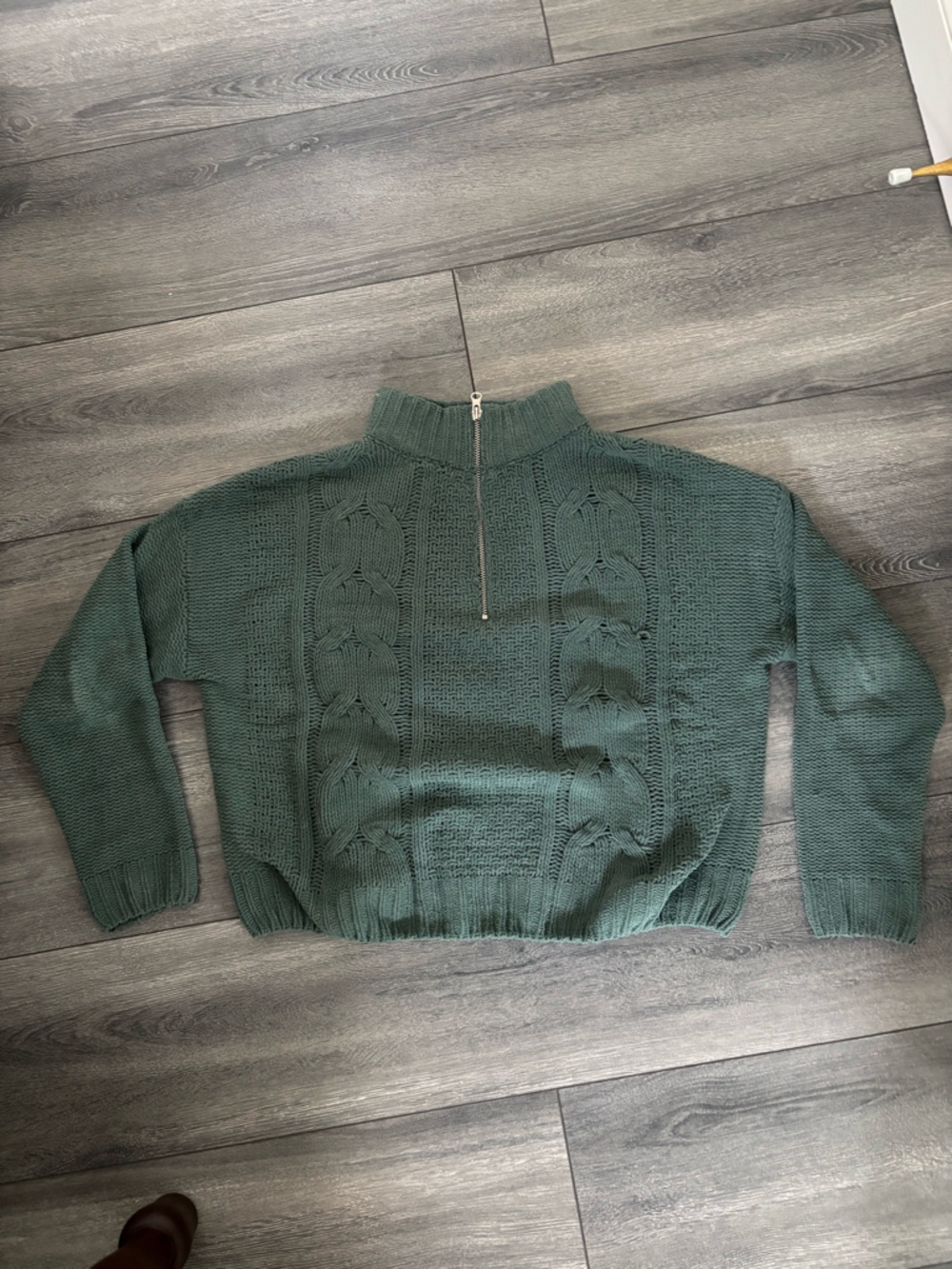 Hooked Up | Quarter Zip Knit Sweater